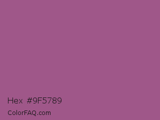 Hex #9f5789 Color Image