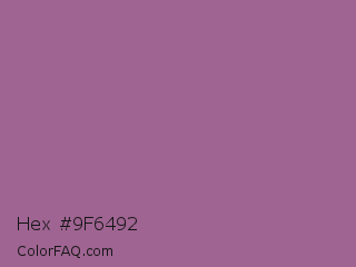 Hex #9f6492 Color Image
