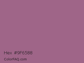 Hex #9f6588 Color Image