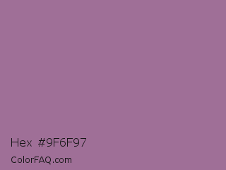 Hex #9f6f97 Color Image