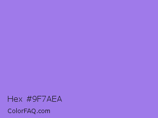 Hex #9f7aea Color Image