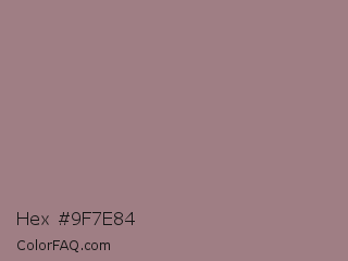 Hex #9f7e84 Color Image