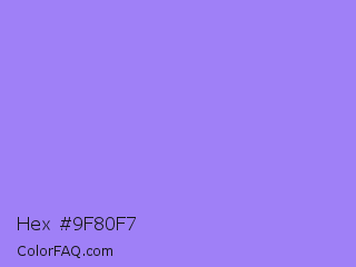 Hex #9f80f7 Color Image