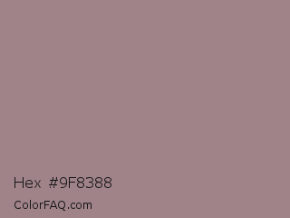 Hex #9f8388 Color Image