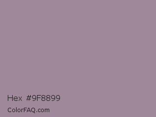 Hex #9f8899 Color Image