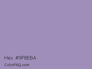 Hex #9f8eba Color Image