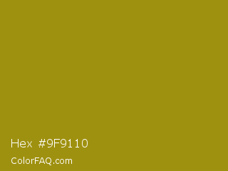 Hex #9f9110 Color Image