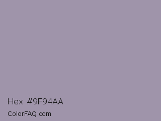 Hex #9f94aa Color Image