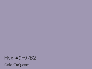 Hex #9f97b2 Color Image