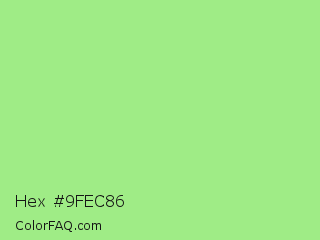 Hex #9fec86 Color Image