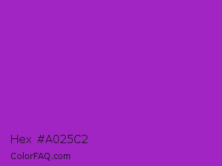 Hex #a025c2 Color Image