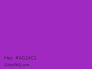 Hex #a02ac1 Color Image
