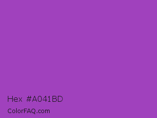 Hex #a041bd Color Image