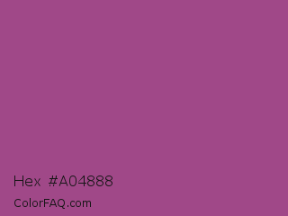 Hex #a04888 Color Image