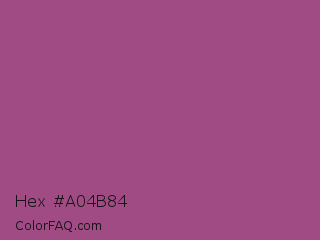 Hex #a04b84 Color Image