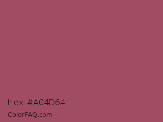 Hex #a04d64 Color Image
