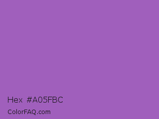 Hex #a05fbc Color Image
