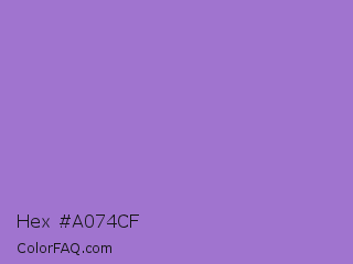 Hex #a074cf Color Image