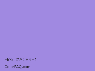 Hex #a089e1 Color Image