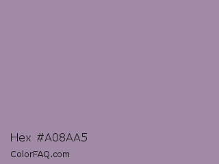 Hex #a08aa5 Color Image