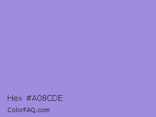 Hex #a08cde Color Image
