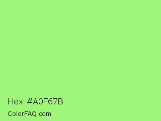 Hex #a0f67b Color Image