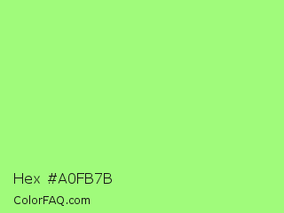 Hex #a0fb7b Color Image