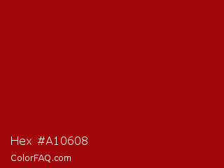 Hex #a10608 Color Image