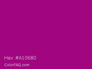 Hex #a10680 Color Image