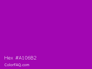 Hex #a106b2 Color Image