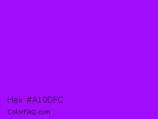 Hex #a10dfc Color Image