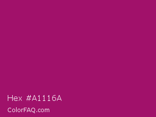 Hex #a1116a Color Image