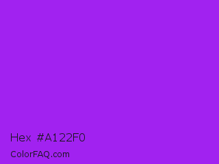 Hex #a122f0 Color Image