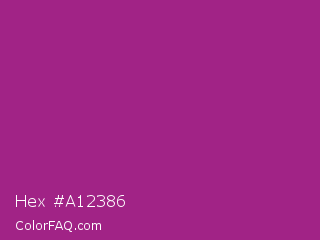 Hex #a12386 Color Image