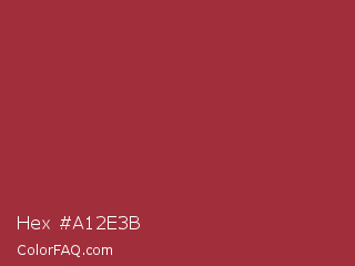 Hex #a12e3b Color Image