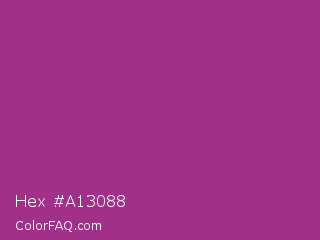 Hex #a13088 Color Image