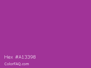 Hex #a13398 Color Image