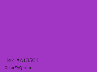 Hex #a135c4 Color Image