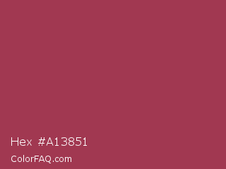 Hex #a13851 Color Image