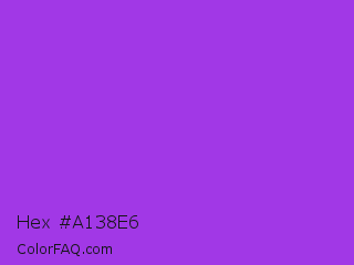 Hex #a138e6 Color Image