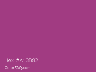 Hex #a13b82 Color Image