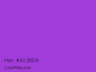 Hex #a13bd9 Color Image