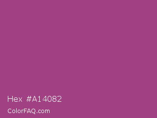 Hex #a14082 Color Image