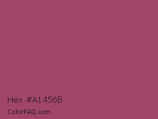 Hex #a1456b Color Image