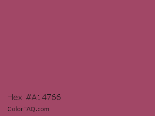 Hex #a14766 Color Image