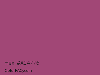 Hex #a14776 Color Image
