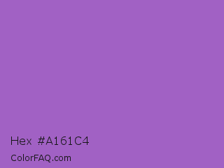 Hex #a161c4 Color Image