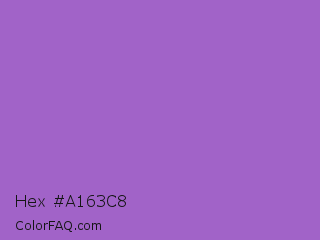 Hex #a163c8 Color Image