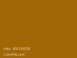 Hex #a16606 Color Image