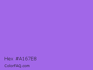 Hex #a167e8 Color Image